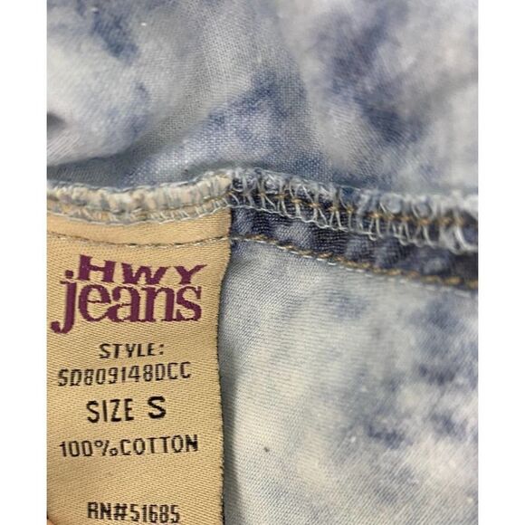 Vintage Highway Jeans Acid Washed Pearl Snap Western Shirt 80s - Size Small - Picture 6 of 10